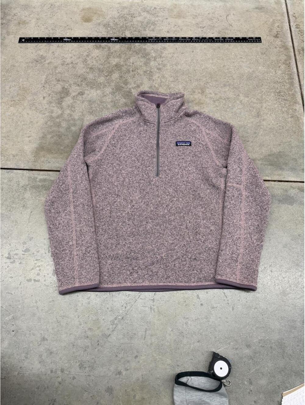 vintage patagonia better sweater pink quarter zip fleece jacket small WOMENS